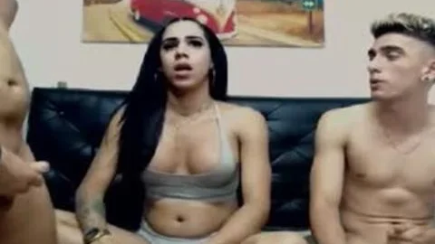 Latino TS & two homosexual pounded Each Other