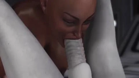 sleazy Sci Fi Female Alien Plays With A black cutie In The Space Station