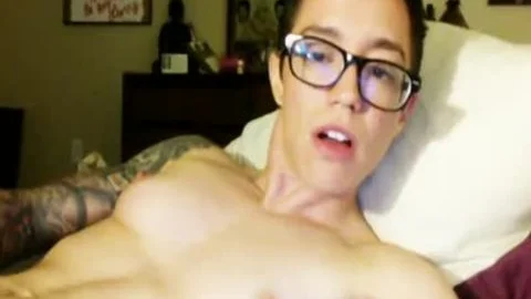 FTM Nerdy College boy Rubs His T-weenie