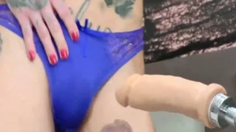 TS Gaby Ink discharges A worthwhile cumshot From Her massive penis while banging Machine