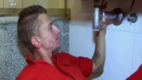 lascivious tranny Flips Flops With The Plumber