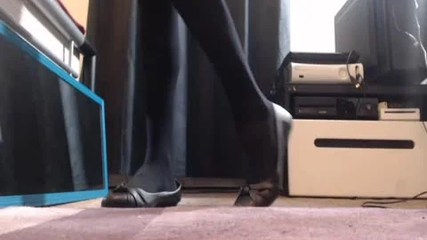 Trans toys in pantyhose solo