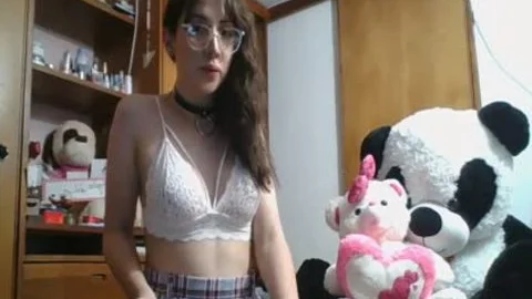 fine young Colombian shemale ( Camgirl ) stroking, Playing melons, Moaning And Cumming For Daddy - Angeles Del Mar