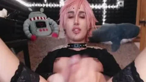 dark stockings Femboy Jerks dick