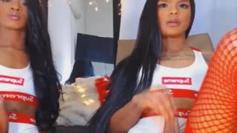 Twin tranny Giving Each Other A yummy handjob