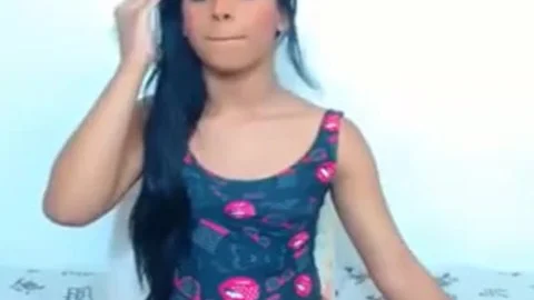 ladyboy With enormous penis In Leotard Masturbatingp