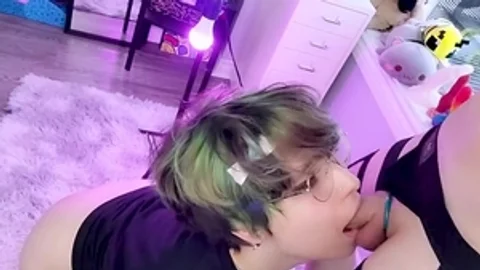lewd Femboy Sucks A Flacid Piece Of meat