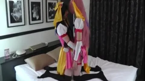 Cosplay twinks Playing