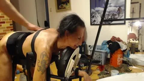 banging And engulfing On bondage Table