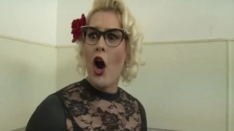 blonde Trans Pinup Isabella Sorrenti drilled After Glory hole