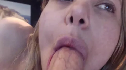 slutty Swedish blond engulfing  weenie